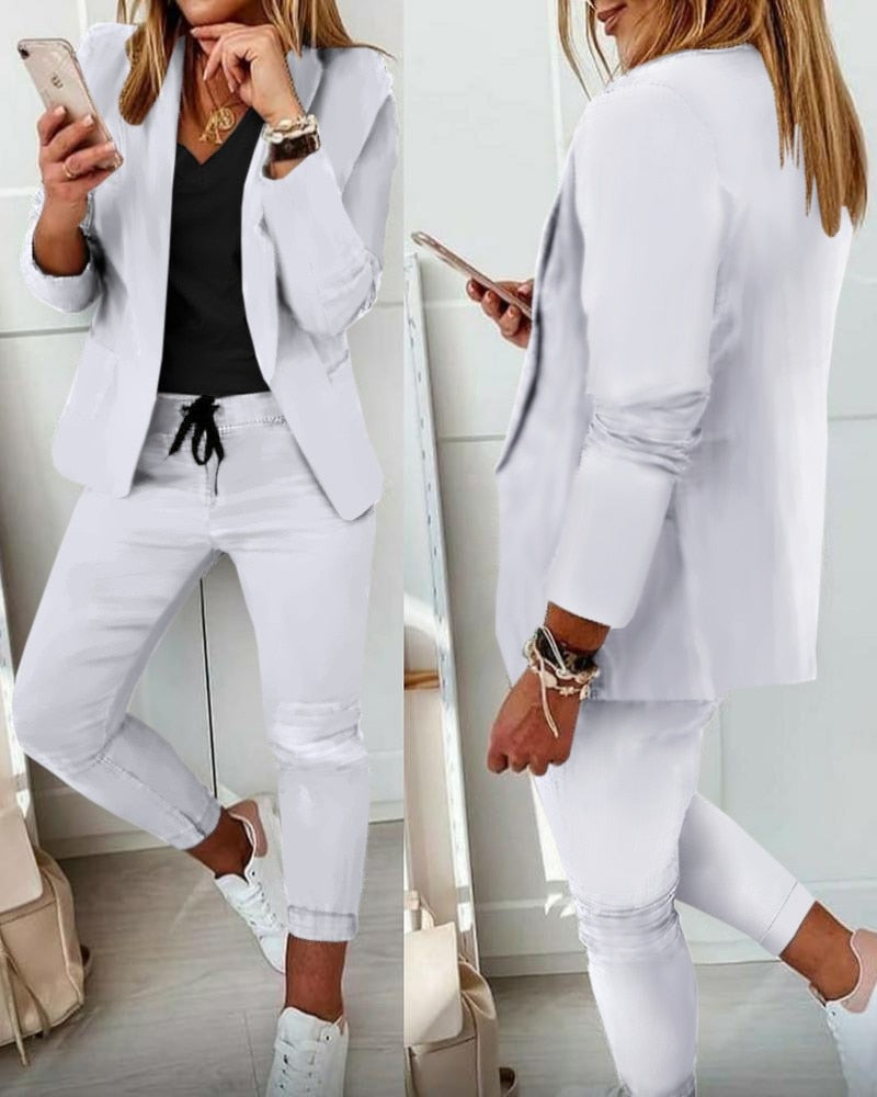 Xyla™ - Elegante tweedelige blazer set