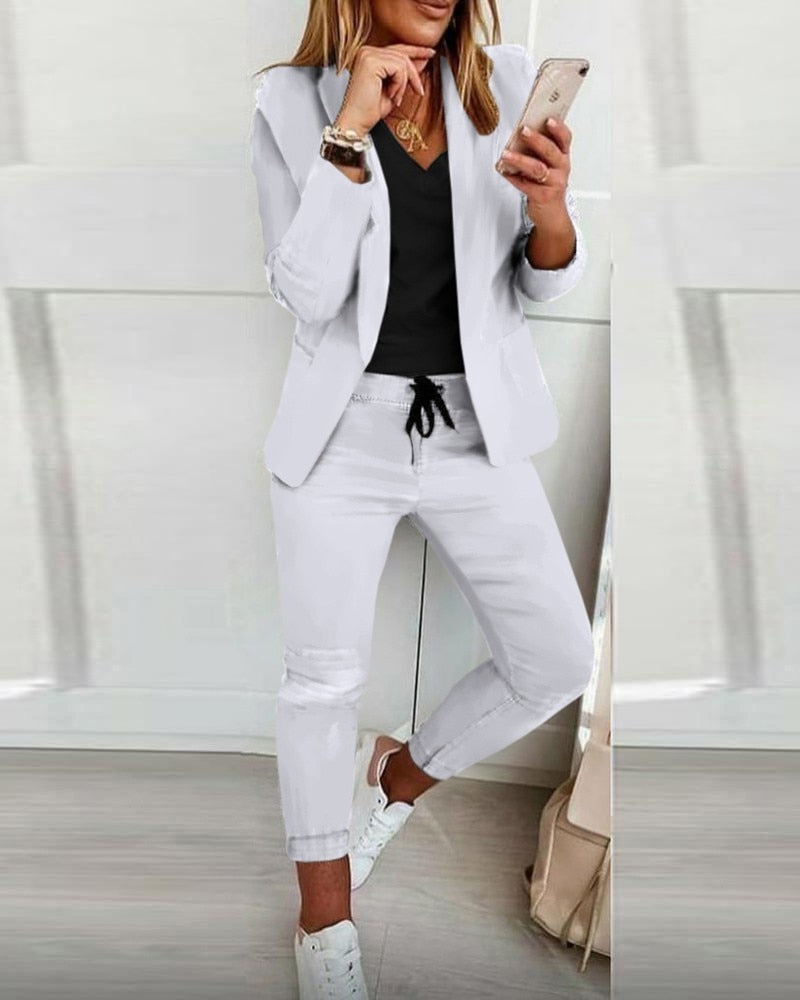 Xyla™ - Elegante tweedelige blazer set