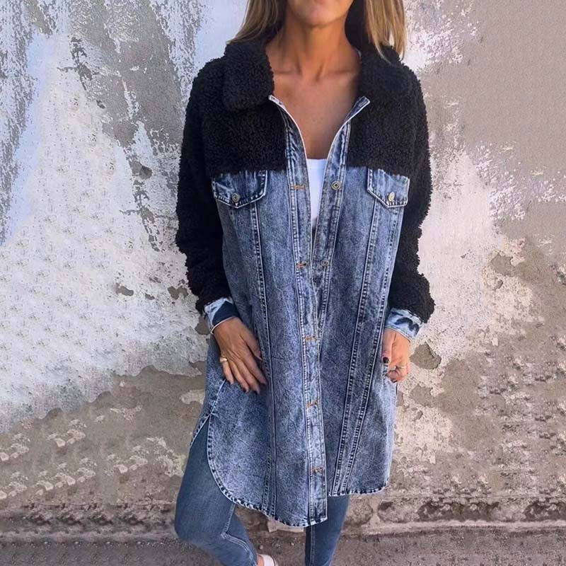 Nolette™ - Prachige jas met denim en teddy